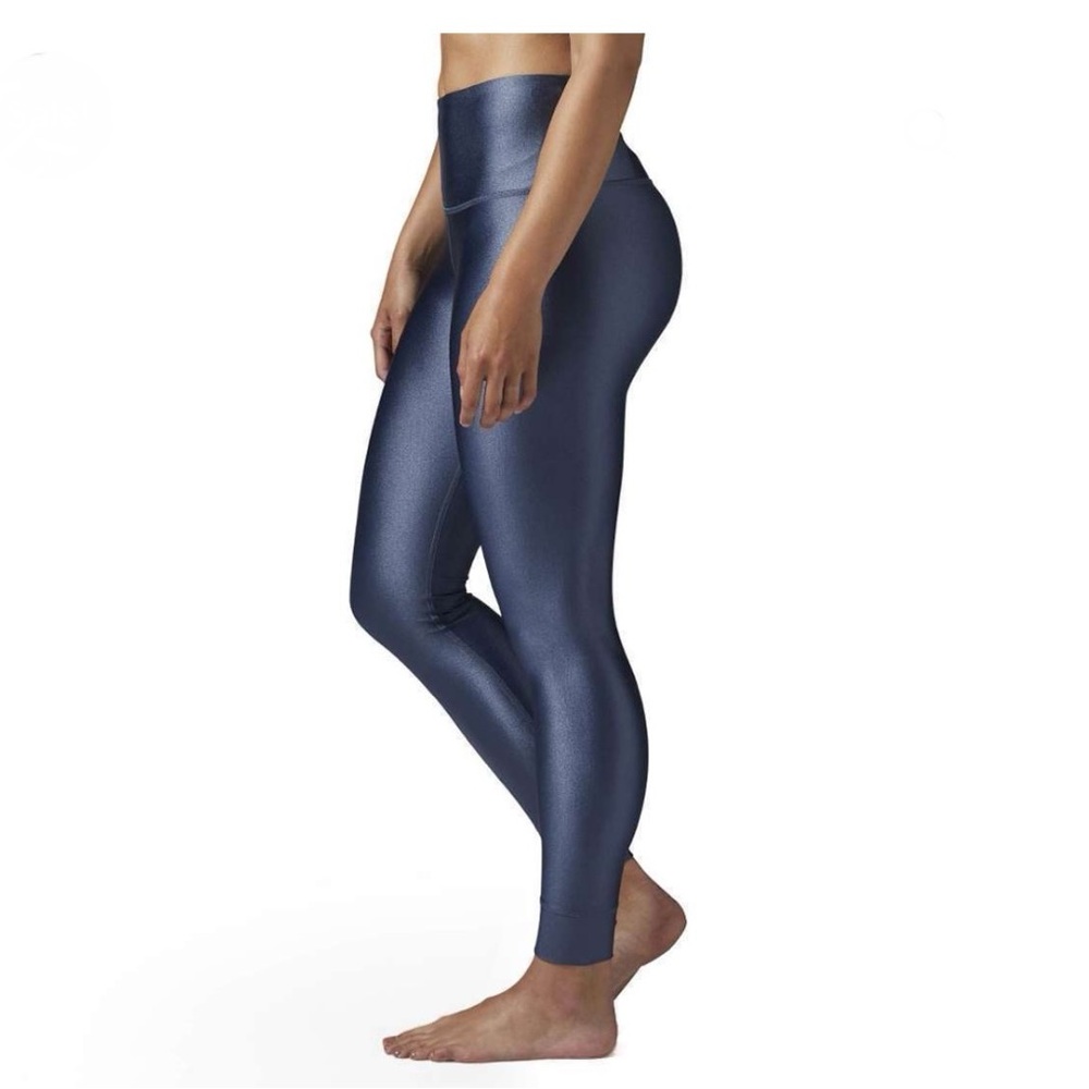 Reebok CrossFit Women’s Blue Metallic High Rise Leggings Small - Picture 4 of 9